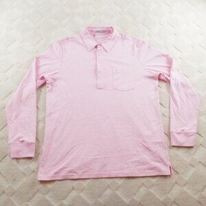 Criquet Pink Long Sleeve Polo Shirt